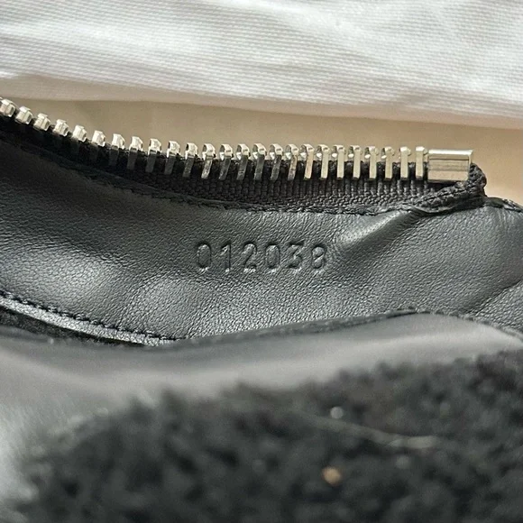 Chloe Roy Shearling-Lined Leather Black Ankle Boots Size 36.5 - Picture 10 of 14